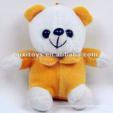 cute mini teddy plush toy bear keychain